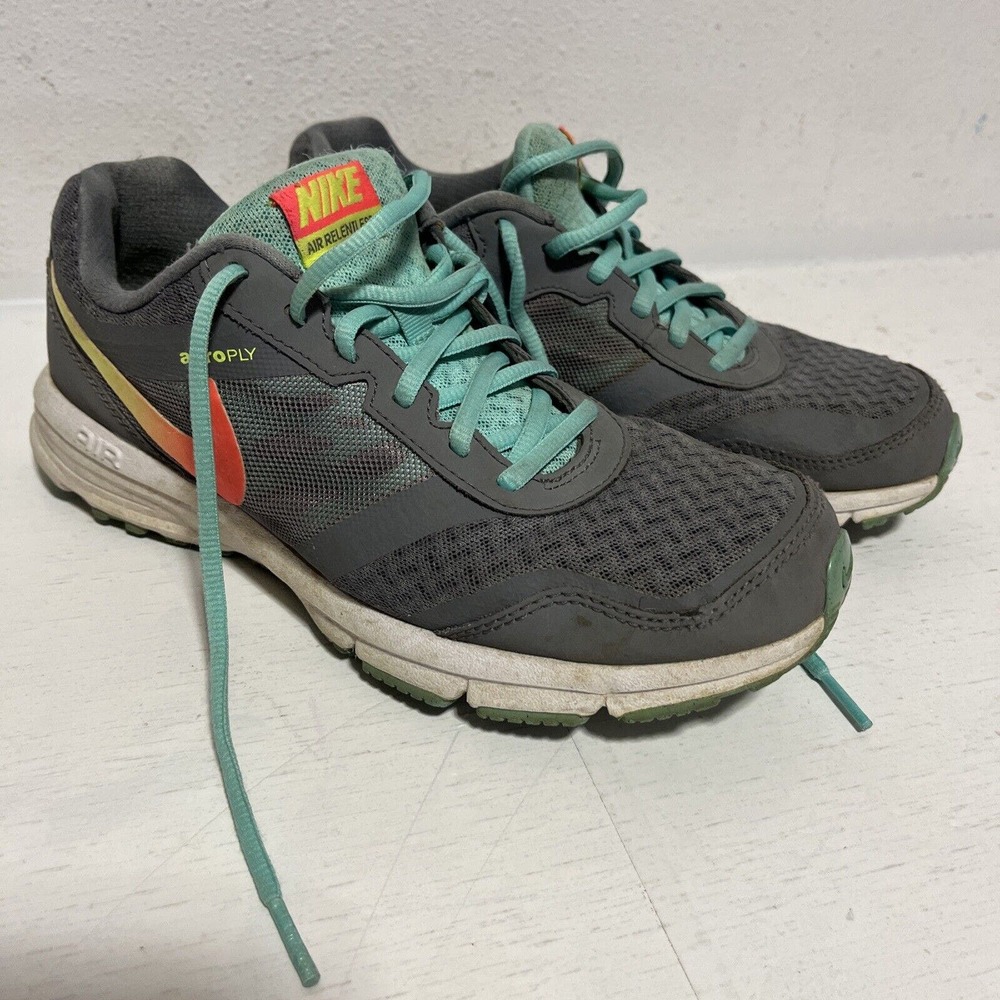 WOMEN'S NIKE AIR RELENTLESS 4 Aeroply Running Shoes Gray Turquoise Size 8